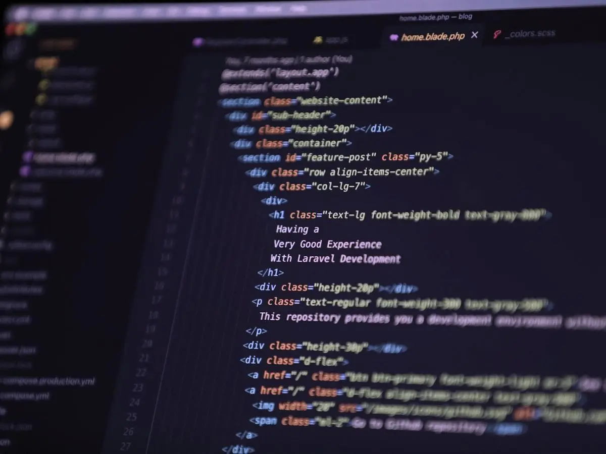 A code editor showing the markup of a page being optimised